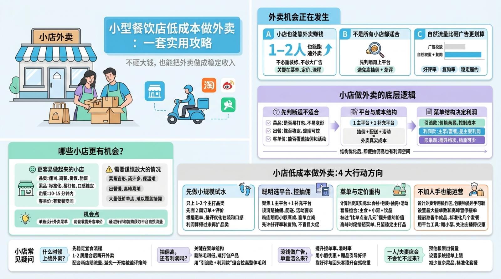 一、小型餐饮店适不适合做外卖,怎么判断?